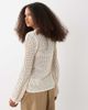 Brave Soul Brave Soul long sleeve crochet knit cardigan in cream-White - 4