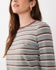 Brave Soul Brave Soul long sleeve fitted jersey top in brown striped print - 3