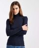 Brave Soul Brave Soul long sleeve ribbed rollneck top in navy - 1