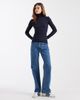 Brave Soul Brave Soul long sleeve ribbed rollneck top in navy - 3