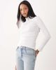 Brave Soul Brave Soul long sleeve ribbed rollneck top in white - 1