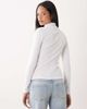 Brave Soul Brave Soul long sleeve ribbed rollneck top in white - 4