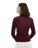 Brave Soul Brave Soul long sleeve ribbed turtleneck top in burgundy-Red - 3