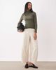Brave Soul Brave Soul long sleeve ribbed turtleneck top in green - 3