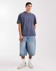 Brave Soul Brave Soul oversized 240gsm acid wash T-shirt in dark blue - 2