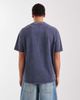Brave Soul Brave Soul oversized 240gsm acid wash T-shirt in dark blue - 3
