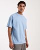 Brave Soul Brave Soul oversized 240gsm acid wash t-shirt in light blue - 1