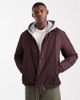 Brave Soul Brave Soul padded button down short jacket in burgundy-Red - 1