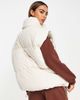 Brave Soul Brave Soul padded vest in cream-White - 2