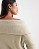 Brave Soul Brave Soul Plus bardot sweater in sage green - 3