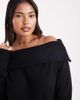 Brave Soul Brave Soul Plus off the shoulder sweater in black - 3