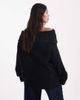 Brave Soul Brave Soul Plus off the shoulder sweater in black - 4