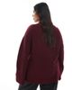 Brave Soul Brave Soul Plus turtleneck sweater with wide sleeves in wine-Red - 4