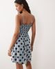 Brave Soul Brave Soul polka dot mini dress with shirred bodice in blue and brown polka dot print - 4
