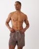 Brave Soul Brave Soul printed swim shorts in burgundy and tan-Red - 2