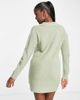 Brave Soul Brave Soul radu knitted polo sweater dress in sage green - 4