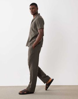 Brave Soul Brave Soul regular fit relaxed pants in mushroom - part of a set-Brown