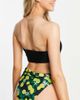 Brave Soul Brave Soul reversable bandeau bikini top with tie front and back in black lemon and lime print-Yellow - 2