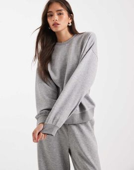 Brave Soul Brave Soul scuba-style fabric sweatshirt in gray heather