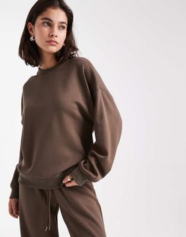 Brave Soul Brave Soul scuba-style sweatshirt in taupe-Neutral