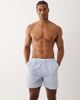 Brave Soul Brave Soul seersucker swim shorts in blue and white stripes - 1