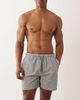 Brave Soul Brave Soul seersucker swim shorts in charcoal and white stripes-Gray - 1
