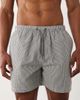 Brave Soul Brave Soul seersucker swim shorts in charcoal and white stripes-Gray - 4