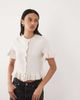 Brave Soul Brave Soul short sleeve cardigan wiith frill hem in oat-Neutral - 1