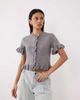 Brave Soul Brave Soul short sleeve cardigan with frill hem in gray - 1