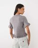 Brave Soul Brave Soul short sleeve cardigan with frill hem in gray - 3