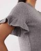 Brave Soul Brave Soul short sleeve cardigan with frill hem in gray - 4