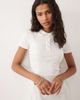 Brave Soul Brave Soul short sleeve mini shirt dress in cream-White - 3