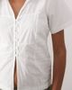 Brave Soul Brave Soul short sleeve shirt with open button detailing in white - 3