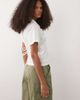 Brave Soul Brave Soul short sleeve shirt with open button detailing in white - 4