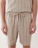 Brave Soul Brave Soul shorts with drawstring waist in stone and ecru stripe - part of a set-Neutral - 2