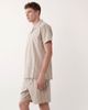 Brave Soul Brave Soul shorts with drawstring waist in stone and ecru stripe - part of a set-Neutral - 3