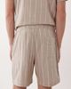 Brave Soul Brave Soul shorts with drawstring waist in stone and ecru stripe - part of a set-Neutral - 4