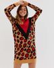 Brave Soul Brave Soul simba chevron animal print jumper dress-Brown - 1