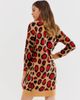 Brave Soul Brave Soul simba chevron animal print jumper dress-Brown - 2