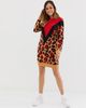 Brave Soul Brave Soul simba chevron animal print jumper dress-Brown - 4