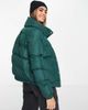 Brave Soul Brave Soul slay puffer jacket in forest green - 3