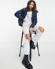 Brave Soul Brave Soul slay puffer jacket in navy - 4