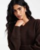 Brave Soul Brave Soul soft touch v-neck sweater in chocolate brown - 3