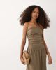Brave Soul Brave Soul strapless maxi drop waist jersey dress in brown - 2
