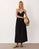 Brave Soul Brave Soul strappy black midaxi dress with lace trim in black - 1