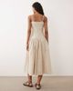 Brave Soul Brave Soul strappy midi dress with ruched bodice in brown gingham plaid - 4
