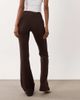 Brave Soul Brave Soul stretch flare leggings in chocolate brown - 4