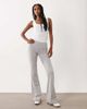 Brave Soul Brave Soul stretch flare leggings in light gray heather - 1