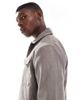 Brave Soul Brave Soul suede effect short jacket in taupe-Neutral - 4