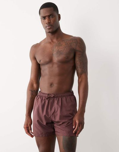 Brave Soul Brave Soul swim shorts in burgundy-Red